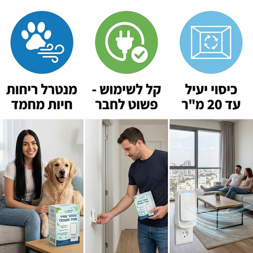 מנטרל ריחות וחיות מחמד לבית