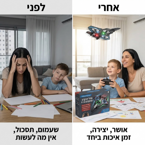 רחפן צעצוע בצורת מטוס קרב עם שלט רחוק