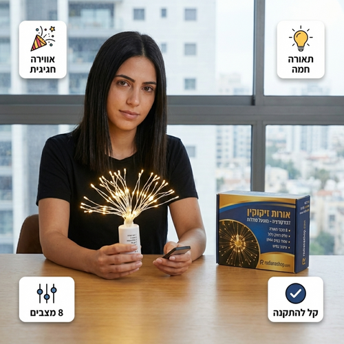 תאורת לד דקורטיבית עם שלט אלחוטי