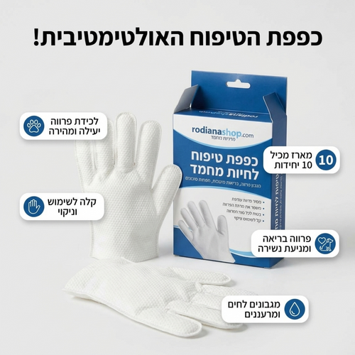 כפפת טיפוח וסירוק לכלבים